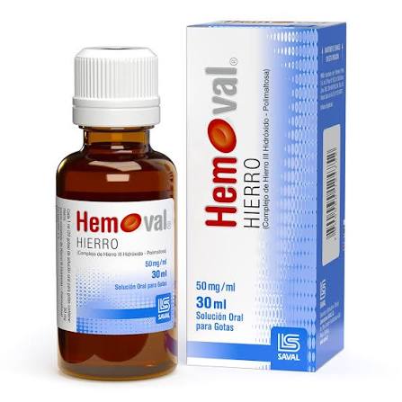Hemoval 50Mg/Ml Hierro Gotas 30Ml x1unidad (Saval)