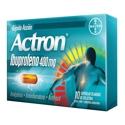 Actron Ibuprofeno 400 mg Capsula Blanda x1u (Bayer)