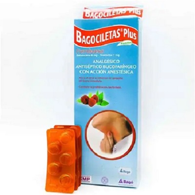 BAGOCILETAS PLUS FRAMBUESA 4PASTILLAS SOBRE X1U