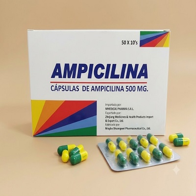 Ampicilina Capsulas 500mg x 1u (Mhedical Pharma)