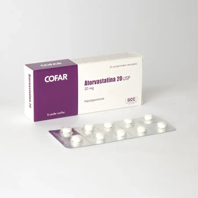 Atorvastatina 20mg x1unidad (Cofar tira x10)