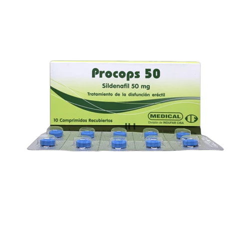 Procops Sildenafil 50Mg x10u 1Tira Comprimido