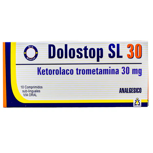 Dolostop SL 30 ketorolaco Trometamina 30mg Comp. Sublinguales x1u (Lasca)