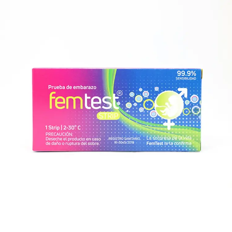 Femtest Strip Prueba De Embarazo 99,9% x1u