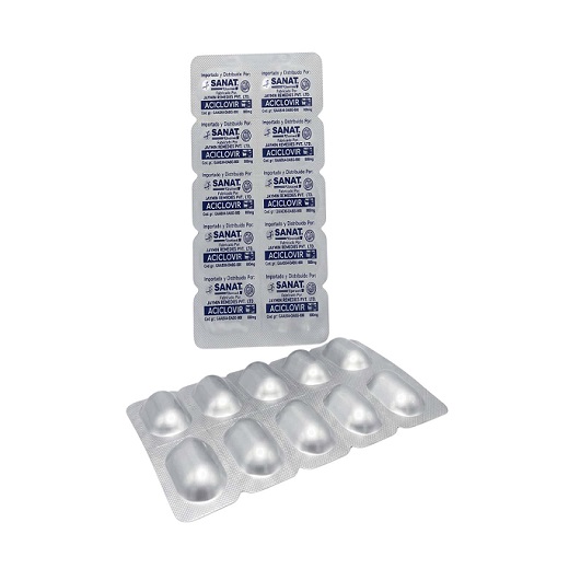 Aciclovir 800mg x10u 1Tira  (Sanat)