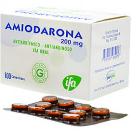 Amiodarona 200 mg x 1 Comp (Ifa caja x100-tira x10)