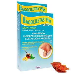 BAGOCILETAS PLUS MIEL LIMON 4PASTILLAS SOBRE X1U