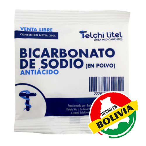 Bicarbonato sodio 20g x1unidad (telchi)