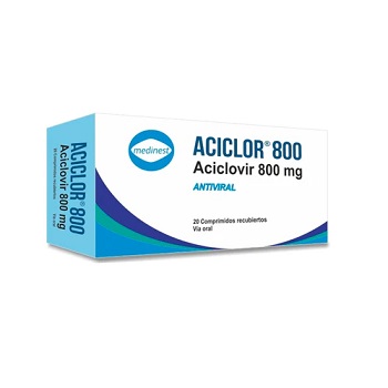 Aciclor 800Mg Aciclovir X10u tableta 1Tira