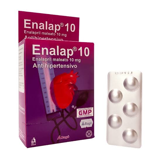 Enalap 10Mg Enalapril x1unidad Tableta (Bago tira x5)