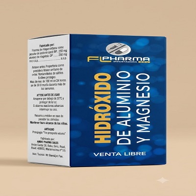 AntiAcido Susperncion Sabor Banana 120ml x1unidad (FL Pharma) (Hidroxido de Aluminio y Magnesio)