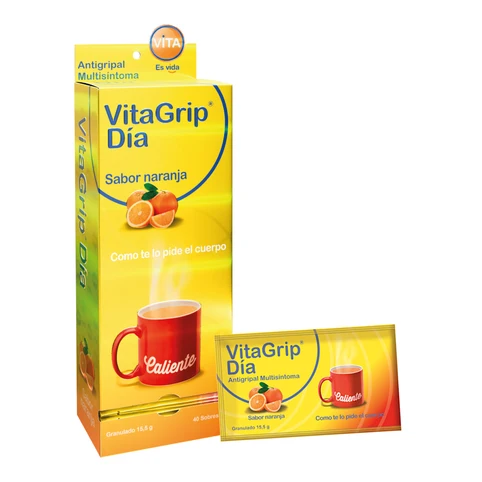Vitagrip Caliente Dia Sabor Naranja x1unidad Sobre (Vita 40u)