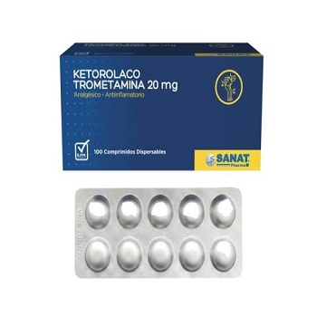 Ketorolaco 20 Mg x1unidad (Sanat caja x100-tira x10)
