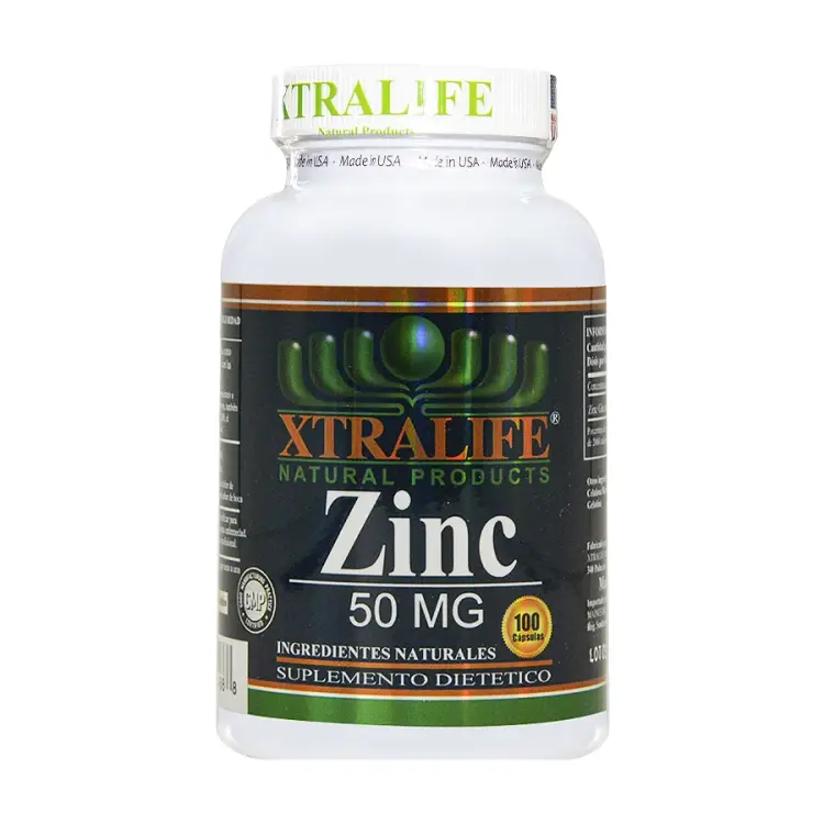 Zinc 50mg frasco x100caps (xtralife)