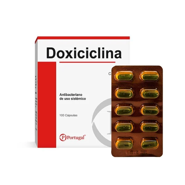 Doxiciclina 100 Mg x1unidad Cápsula(Portugal caja x100-tira x10)
