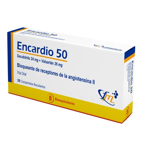 Encardio 50 Sacubitrilo Valsartan x1unidad (Farmedical caja x30-tira x10)